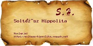 Soltész Hippolita névjegykártya